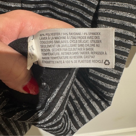 Bundle of 2 Merona Navy and Black Striped Long Sleeve Dresses. Size Medium - Picture 16 of 16